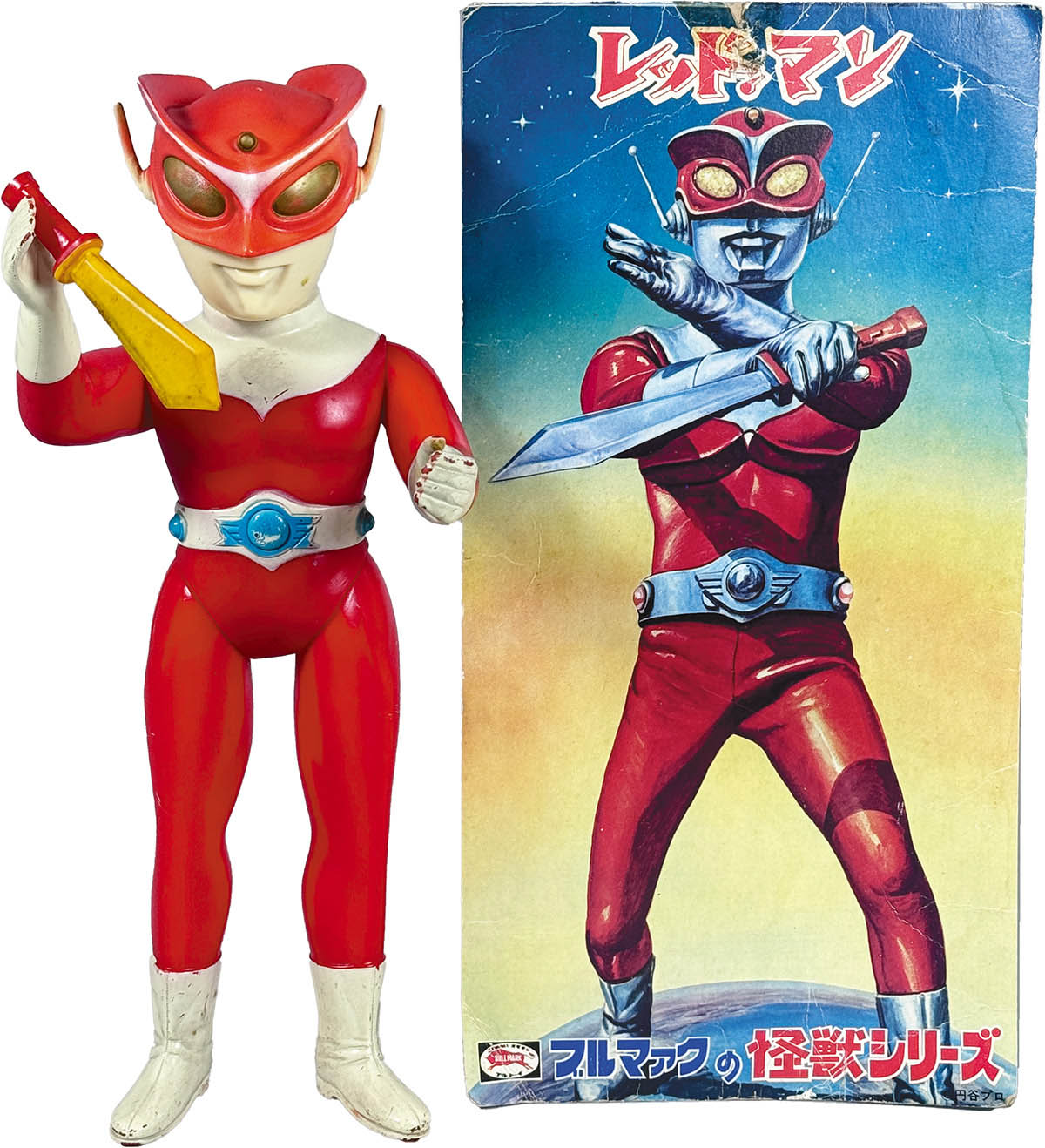 1401] レッドマン 面取れスタンダードソフビ レッドナイフ付