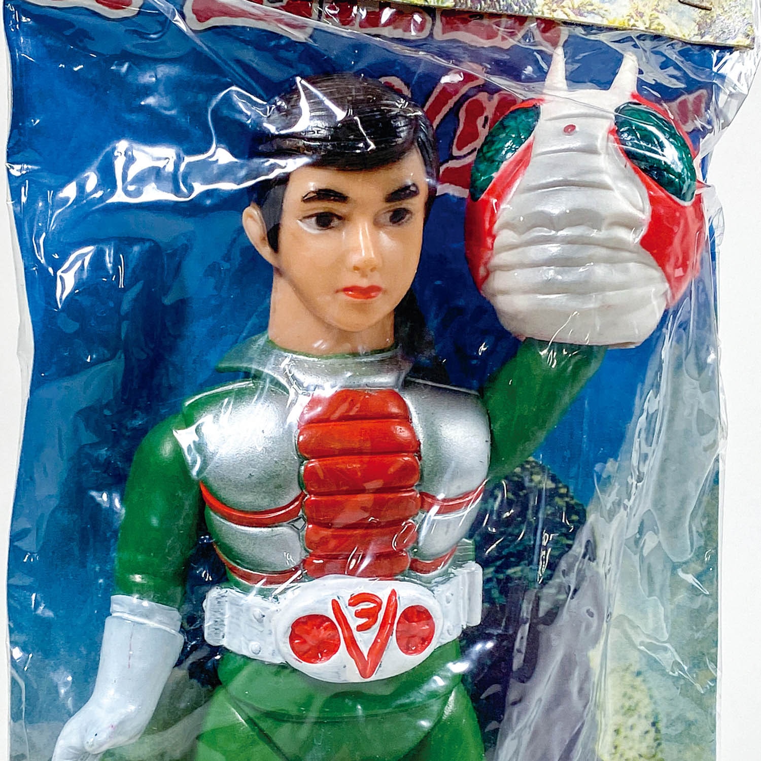 1132] 無版権 仮面ライダーV3 面取れソフビ