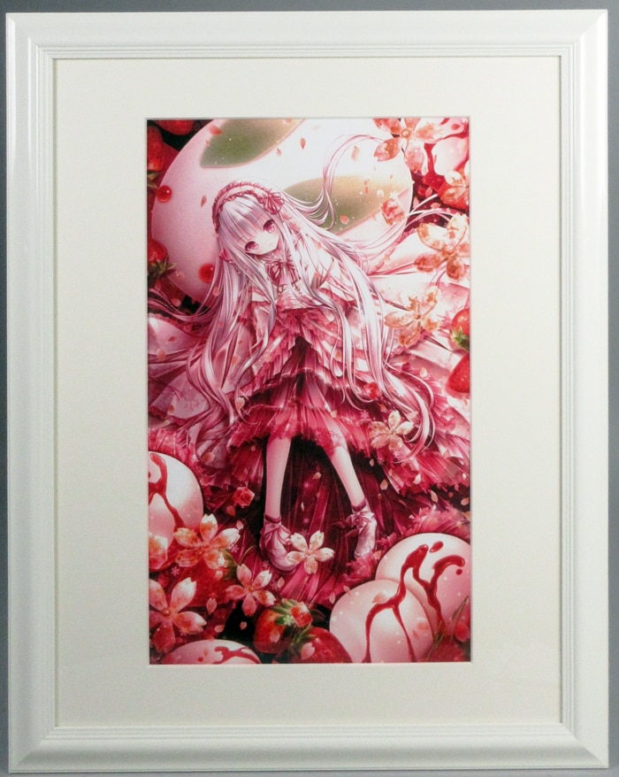 てぃんくる 直筆サイン入りカラー複製イラスト「苺桜瑞雪」