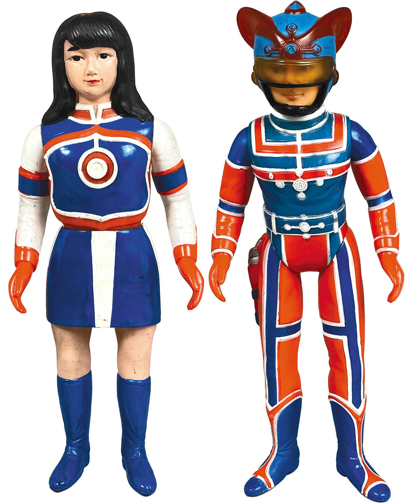 5104] [サンプル版]ブルマァク ZAT隊員ソフビ 男性・女性セット