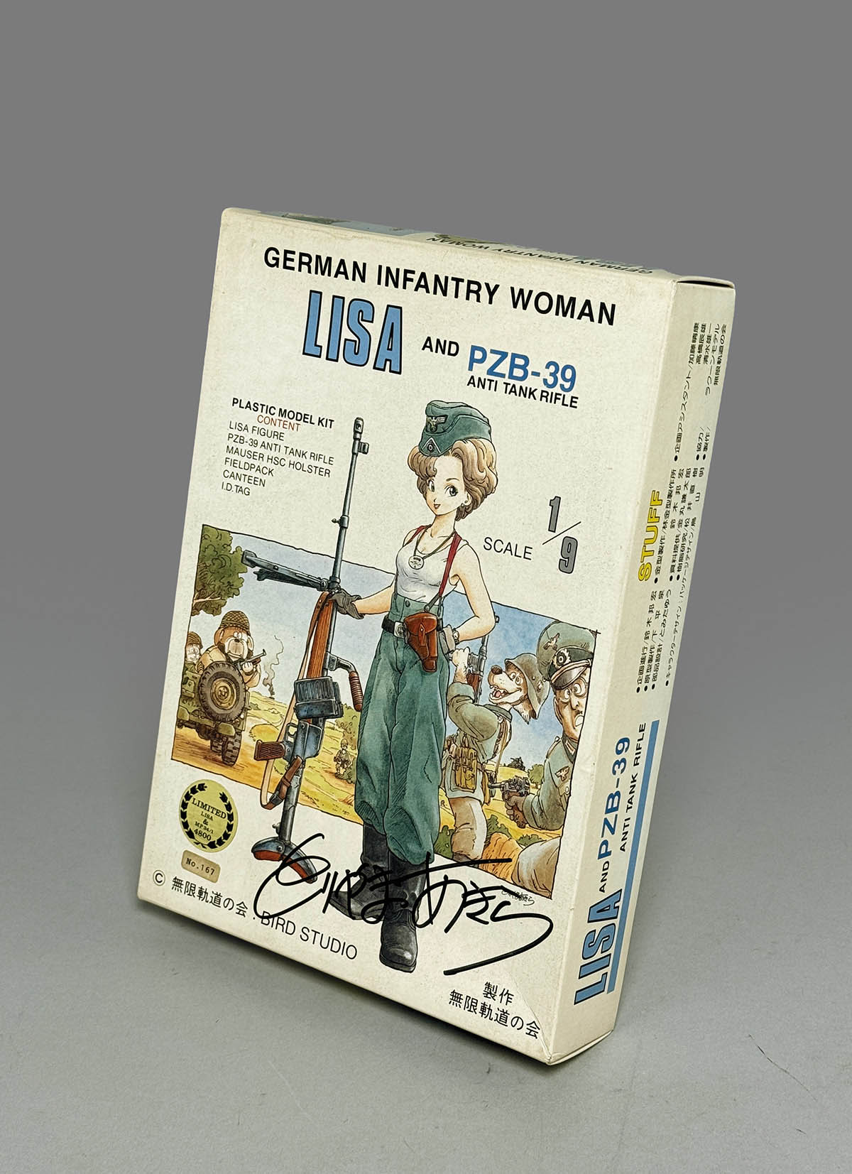 1710] 鳥山明 直筆サイン入りプラモデル「GERMAN INFANTRY WOMAN LISA