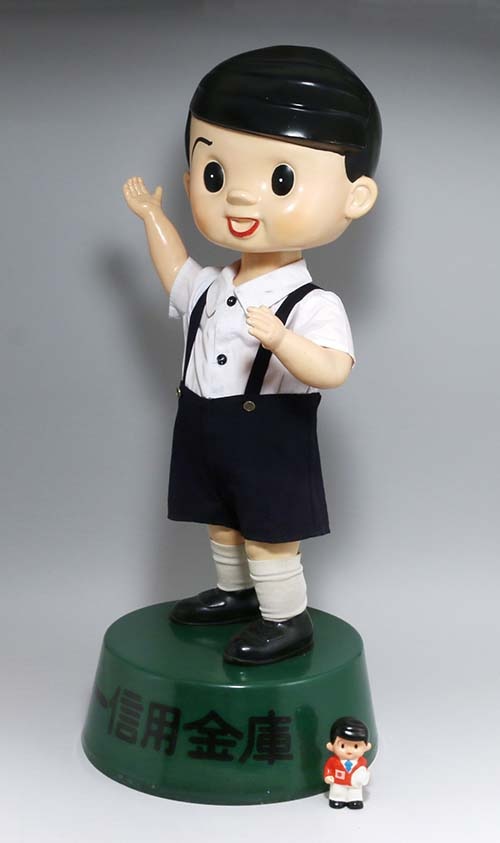 宮城第一信用金庫 信ちゃん店頭ディスプレイ首ふり人形