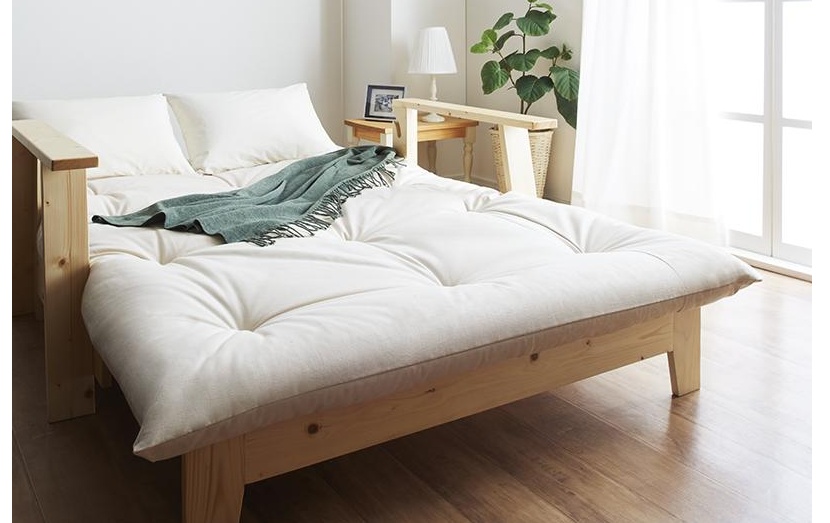 セミダブルサイズの天然木すのこソファーベッド｜ハレノワ