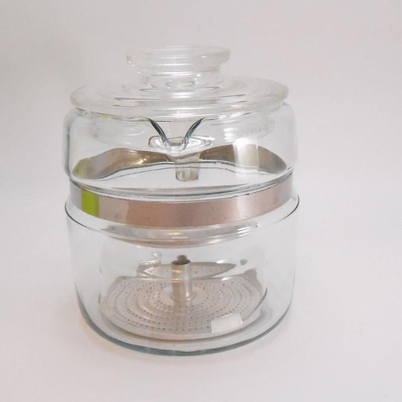 オールドパイレックス・4カップ用・パーコレーター・フレームウェア