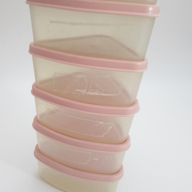 ビンテージ・Tupperware・タッパウェア・パステルピンク蓋・パイ