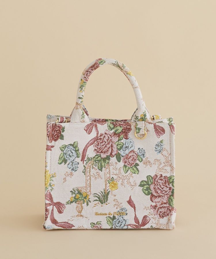 フラワーガーデン柄ゴブラン2Wayスクエアトート/Maison de FLEUR