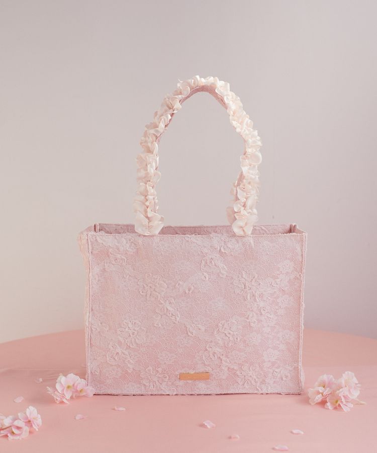 桜フリルハンドルスクエアトートMバッグ/Maison de FLEUR（メゾン ド