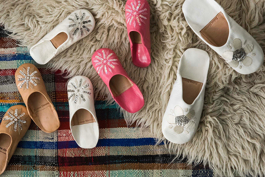 ファティマ モロッコのルームシューズ色と柄で魅せる伝統的なモロッコ