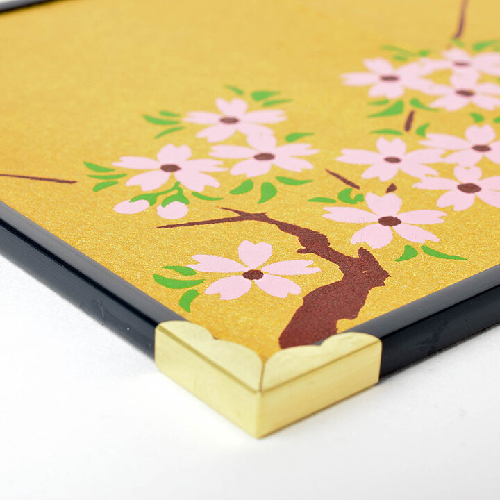 二曲金屏風 小 金雲さくら (ニキョクキンビョウブ ショウ