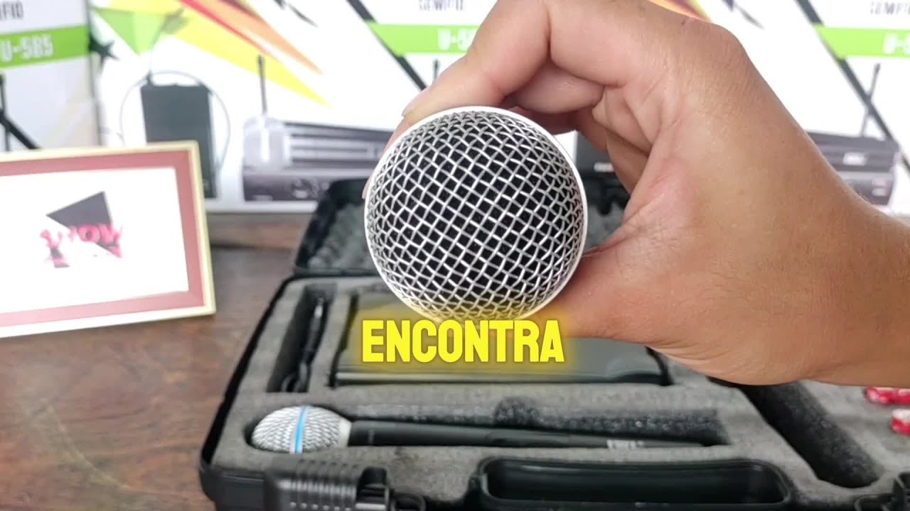 Microfone Sem Fio Duplo JWL U585 UHF Dinâmico