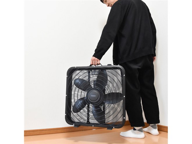 最大回転数1250rpmの「俺の薄型ボックス扇風機 Crazy Fan2-ストロング