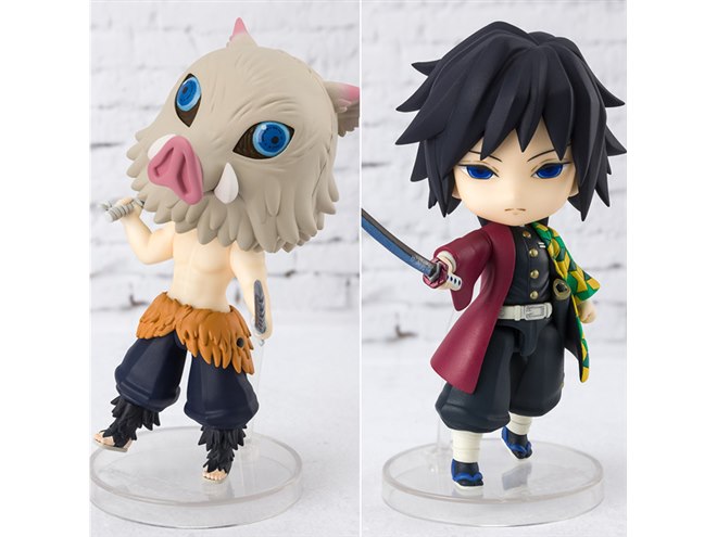 鬼滅の刃」より、手のひらサイズの伊之助＆義勇が「Figuarts mini」に
