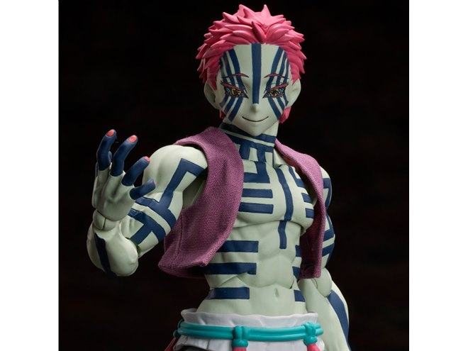 鬼滅の刃」猗窩座が1/12可動フィギュアに、「破壊殺 羅針」の台座付き