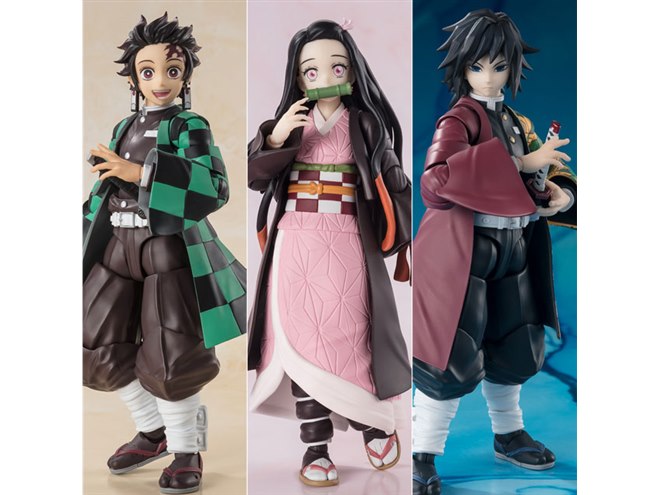 バンダイ、「鬼滅の刃」炭治郎/禰豆子/冨岡義勇をS.H.Figuartsで立体化