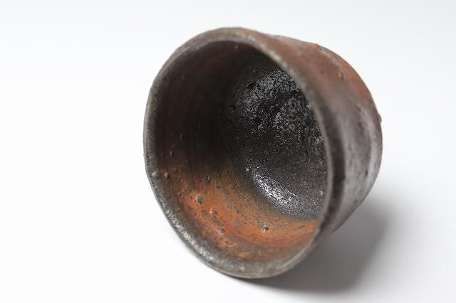 池田省吾 「 種子島ぐい呑 」 種子島無比 焼締め 酒器 - レトロ