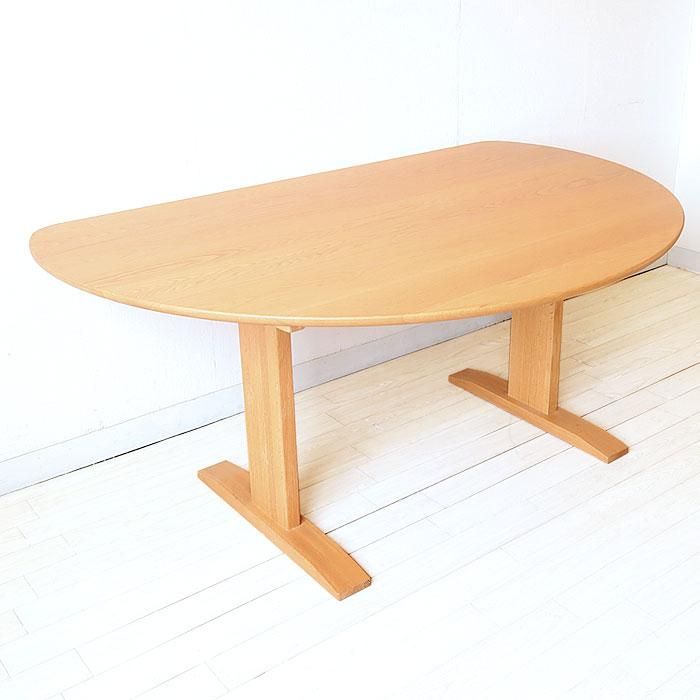 アウトレット展示品処分 ナガノインテリア DT635-0S 半円形テーブル