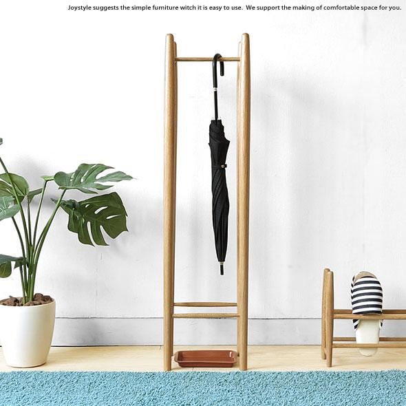 傘立て/ナチュラル色】 雨受け用のトレイ付き アンブレラスタンド