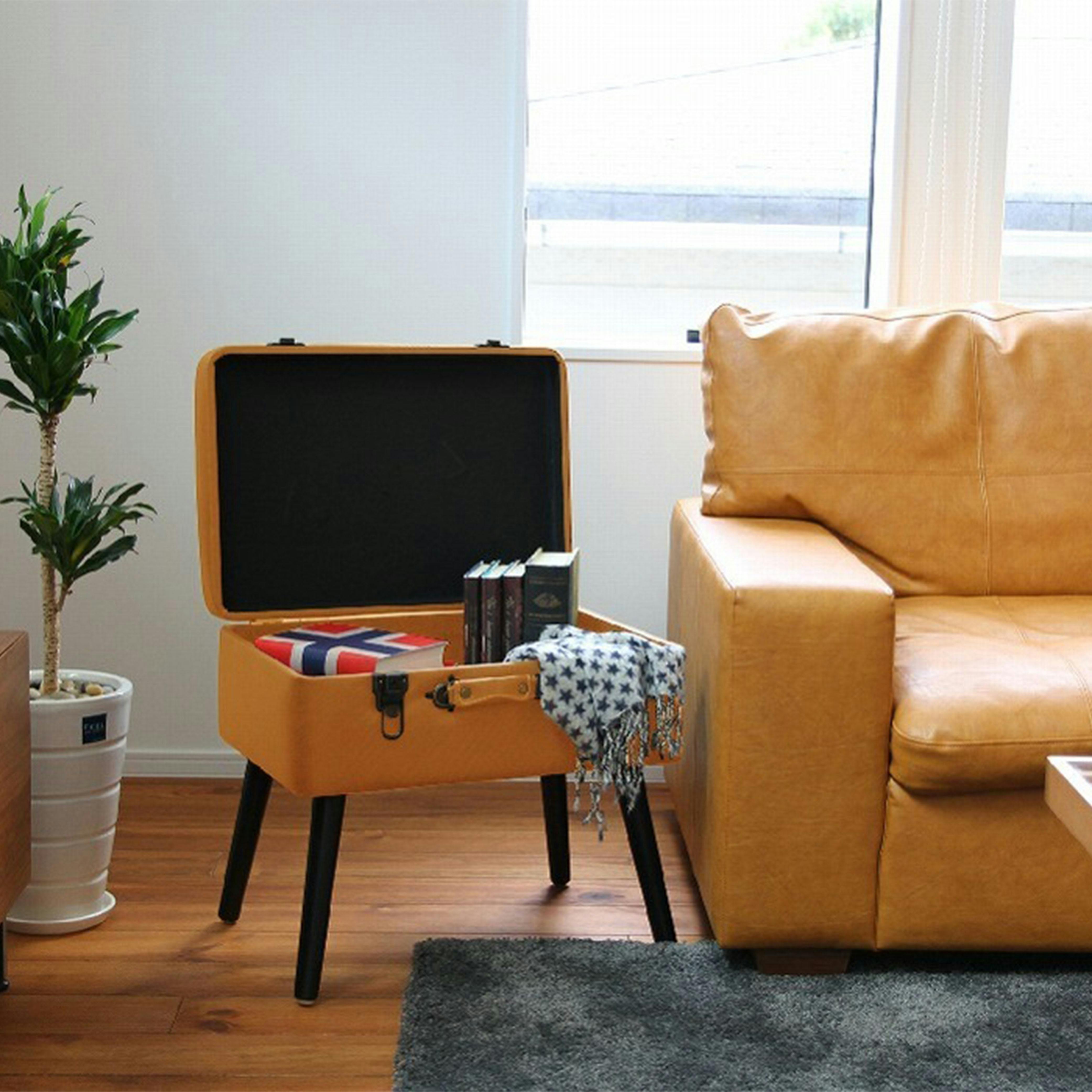 トランクモチーフ収納スツール Pick Stool ブラックブラック | 椅子