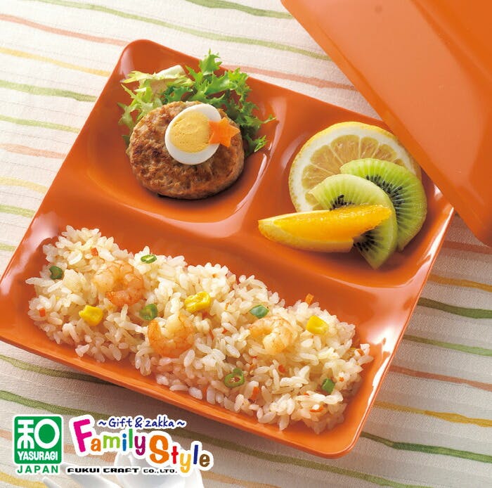 福井クラフト 卓弁 蓋付き ワンプレート【スクエア 皿 仕切り 食器