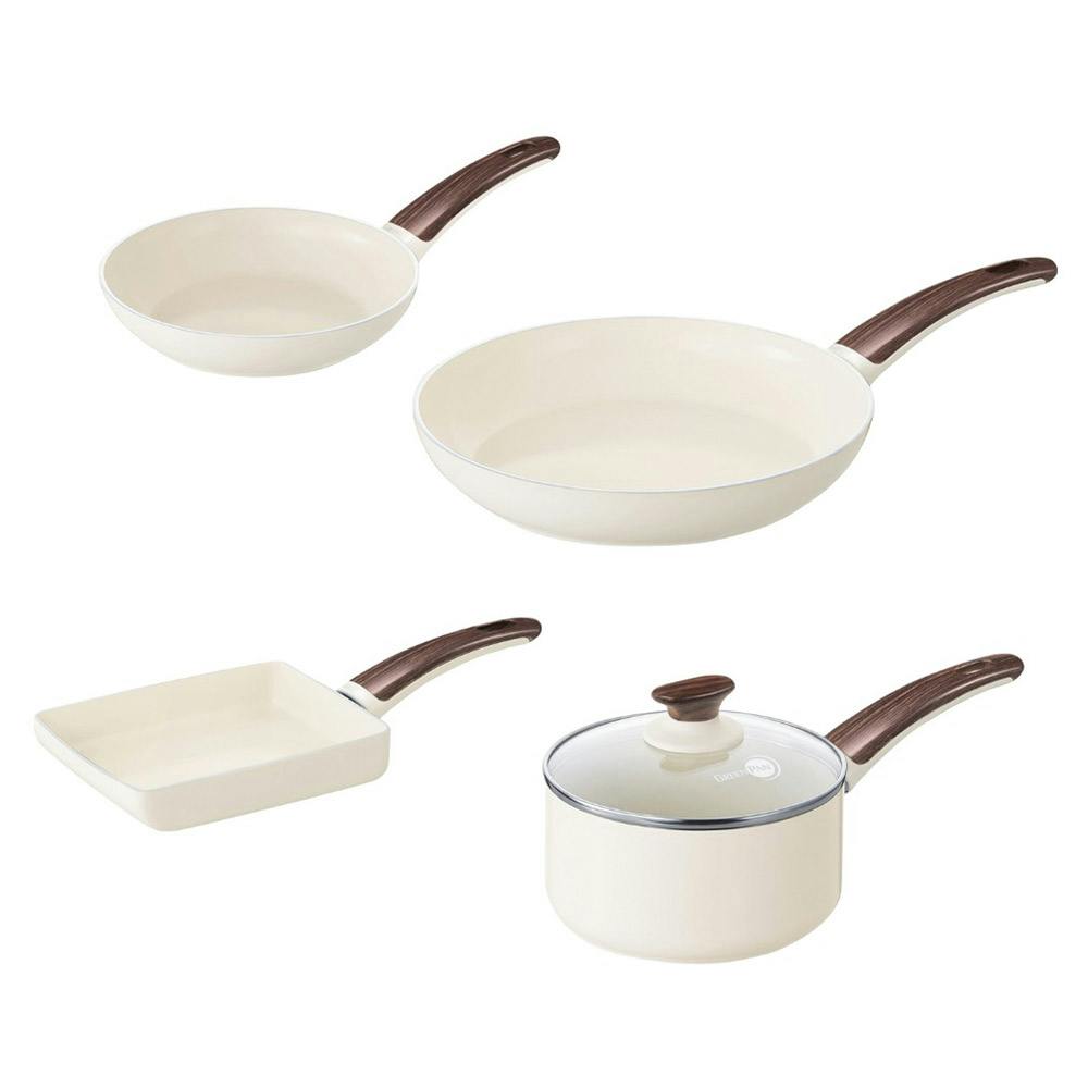 グリーンパン ウッドビー フライパン・エッグパン・ソースパン 4点