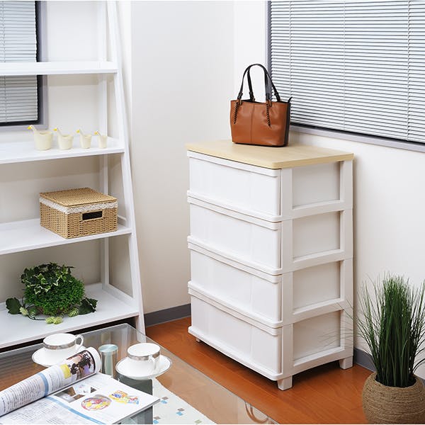 SANKA リビングワイドチェスト SLW-604WH 2個組(マット仕様) 押入れ