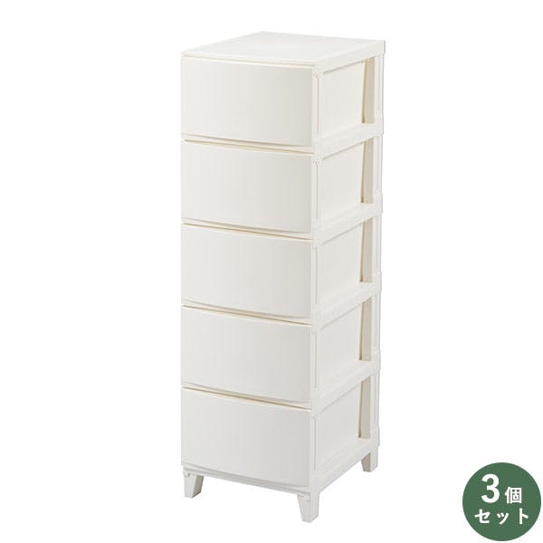 SANKA squ+ サンカ 収納 チェスト 5段 RSD-S345WH 3個組ホワイト 色