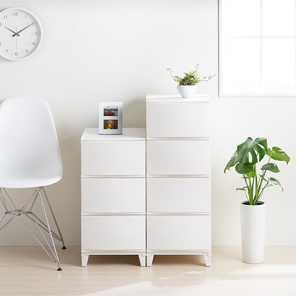 SANKA squ+ サンカ 収納 チェスト 5段 RSD-S345WH 3個組ホワイト 色