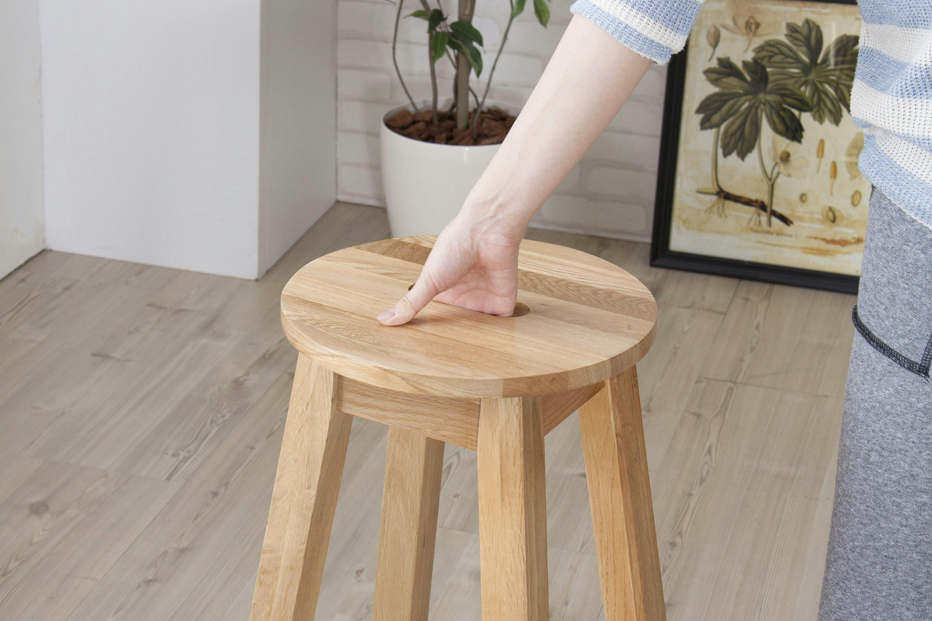 東谷 Room Essence ヘンリー 丸ハイスツール ナチュラル Size：35×35