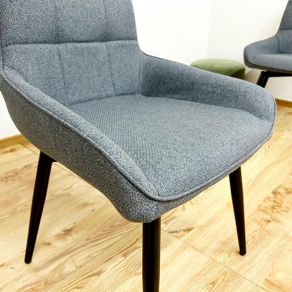 後藤家具 回転式ダイニングチェアー！2脚入！グレー色！ 4570133301405