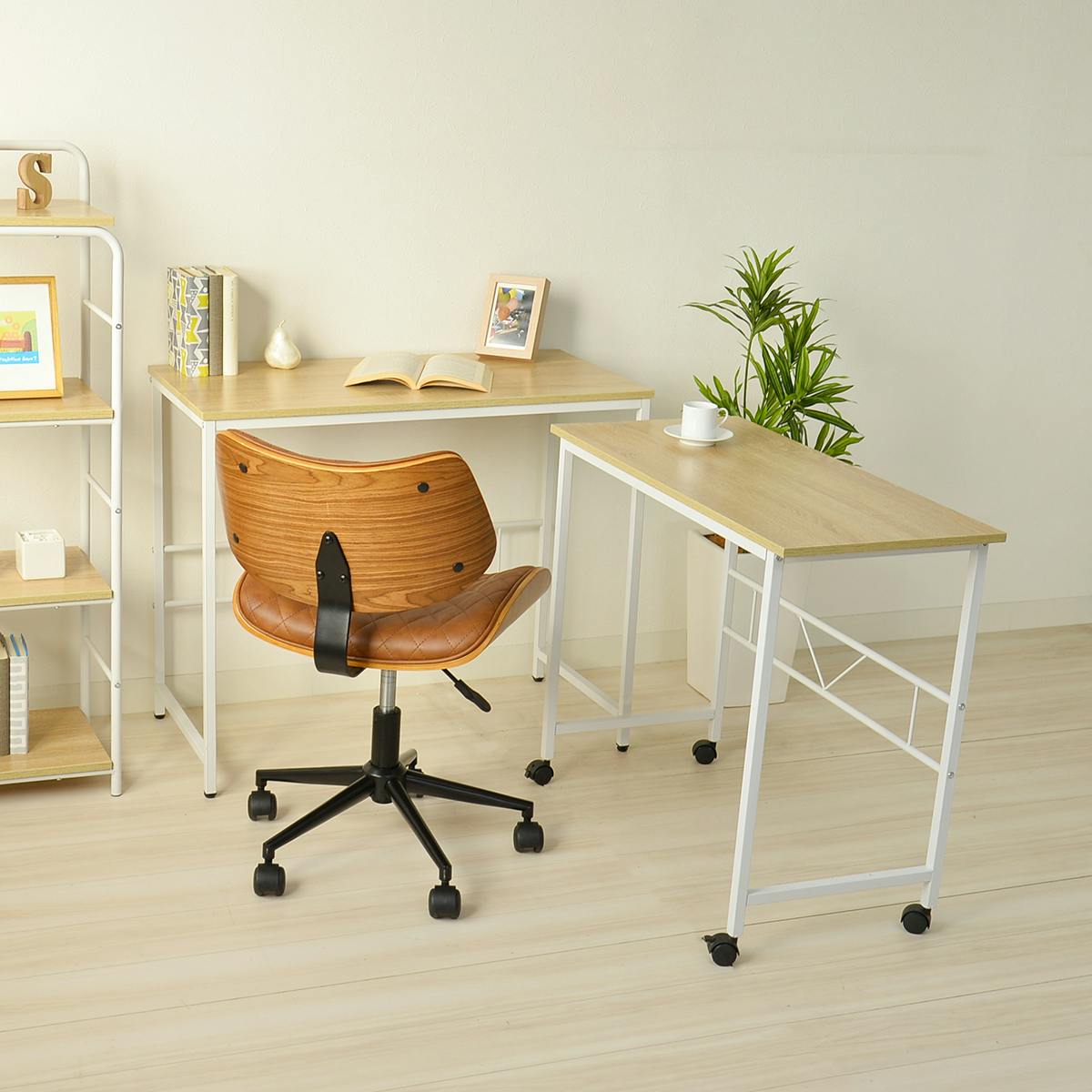 タマリビング デスク ターブルW84C WH/NA ホワイト(50003580) サイズ