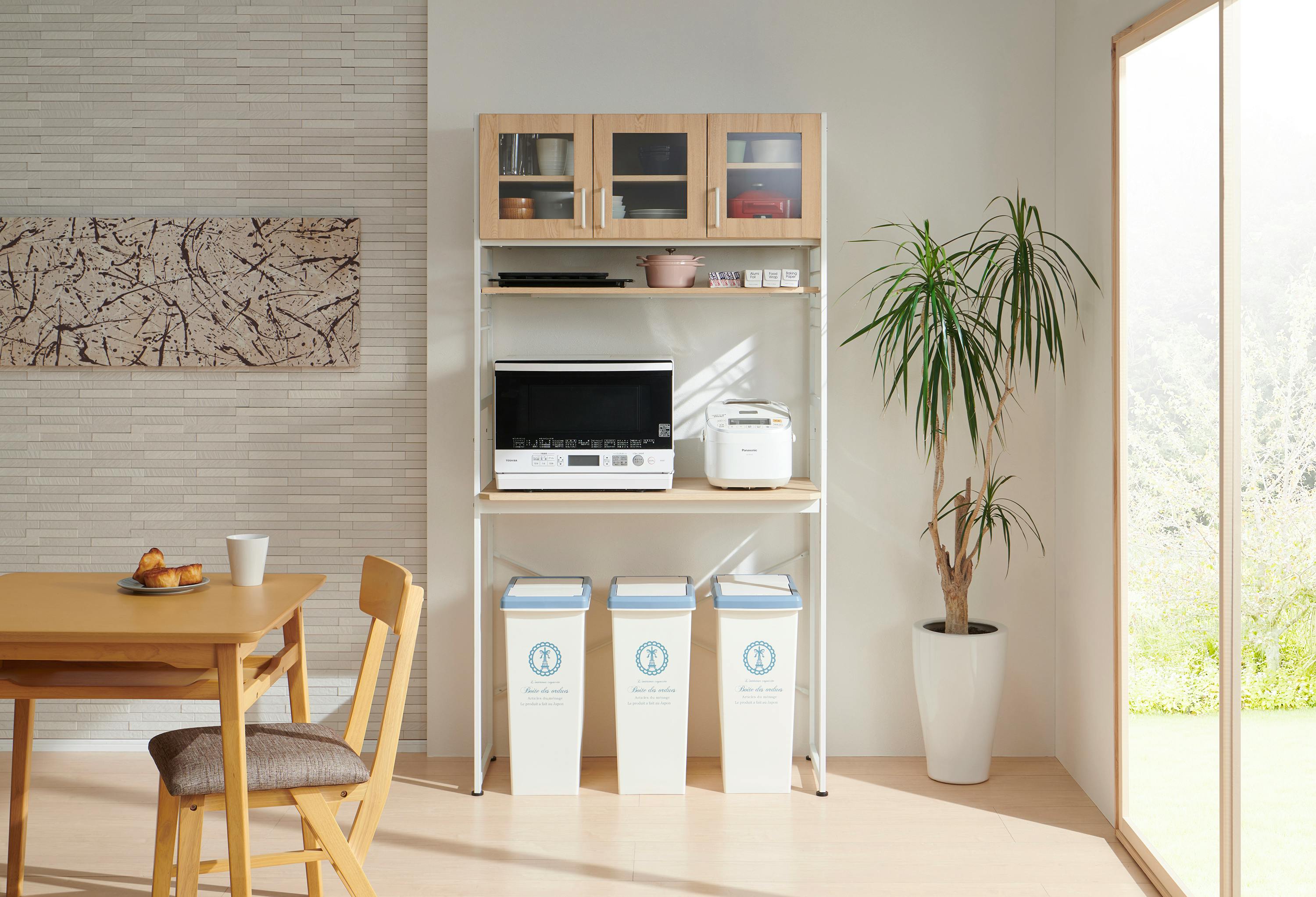 KOEKI 弘益 UTILITY KR-930(NA) ルナ キッチンラック 93.5×45×180 組立