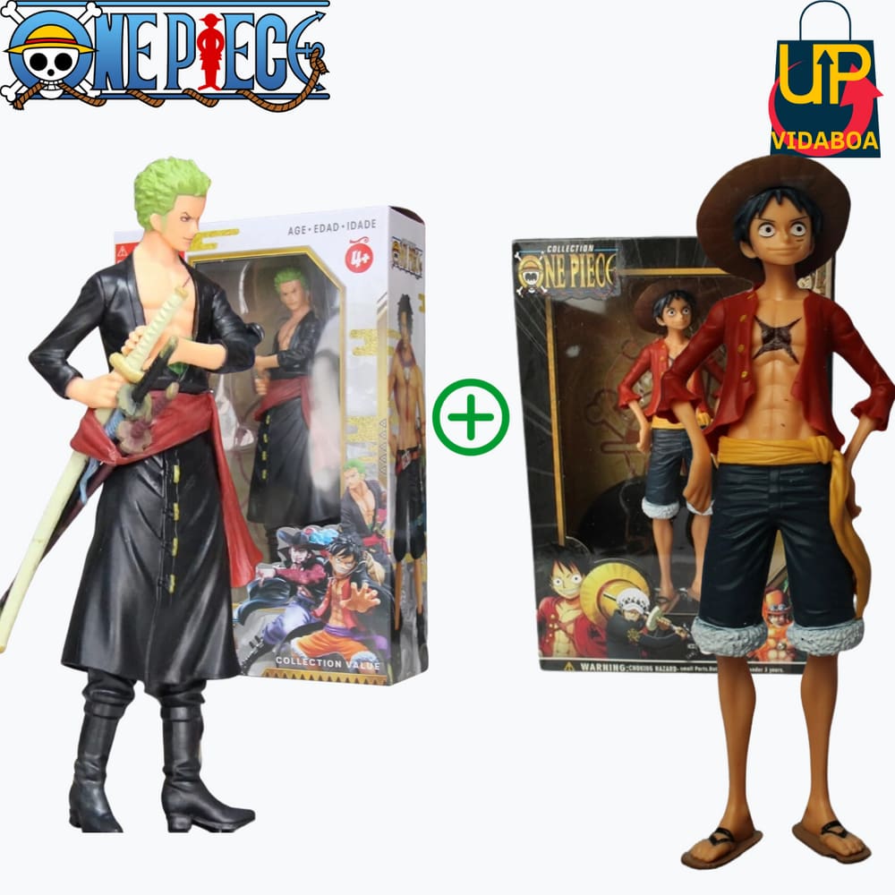 Kit 2 Bonecos 18cm - Roronoa Zoro Preto | Casas Bahia