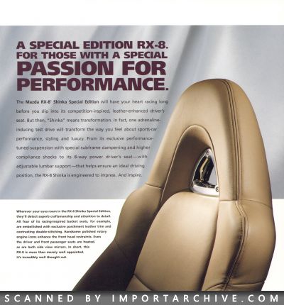 2005 Mazda RX-8 Brochure (Shinka Special Edition) - ImportArchive
