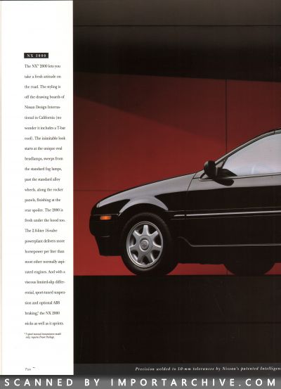 1993 Nissan NX Brochure - ImportArchive