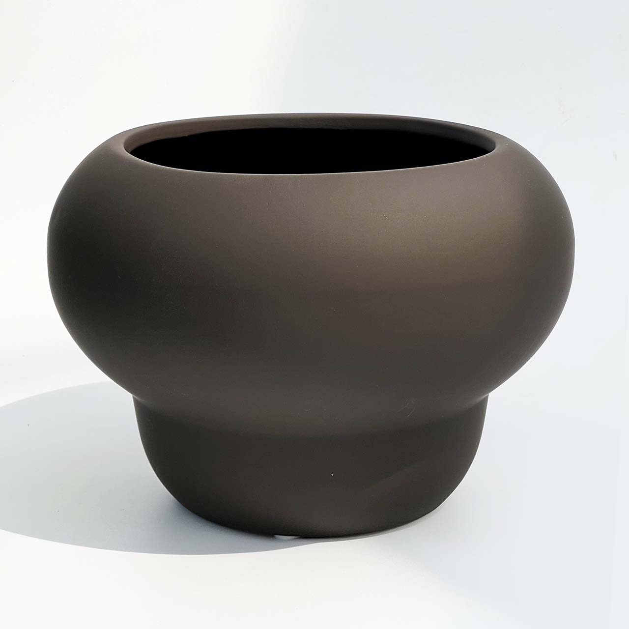 陶器 鉢カバー 4号 ブラウン – inakougei