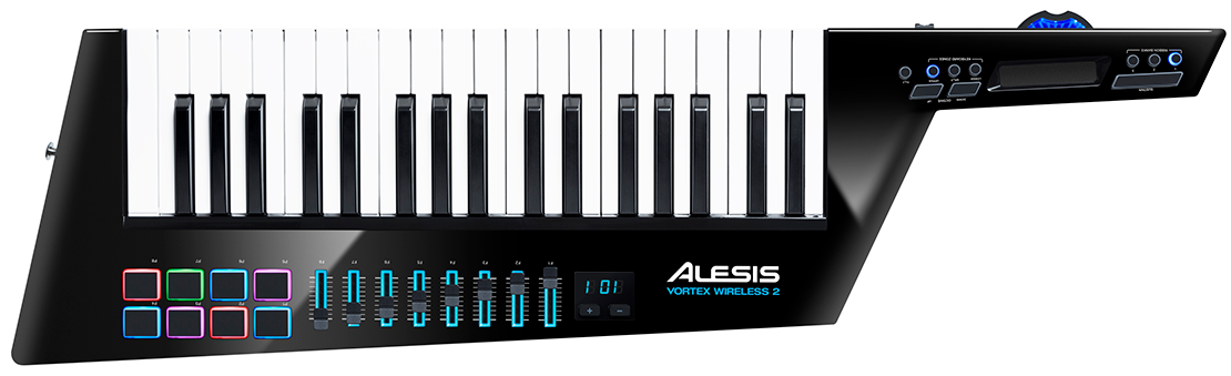 ALESIS VORTEX WIRELESS 2 発表！ワイヤレス式ショルダーキーボード