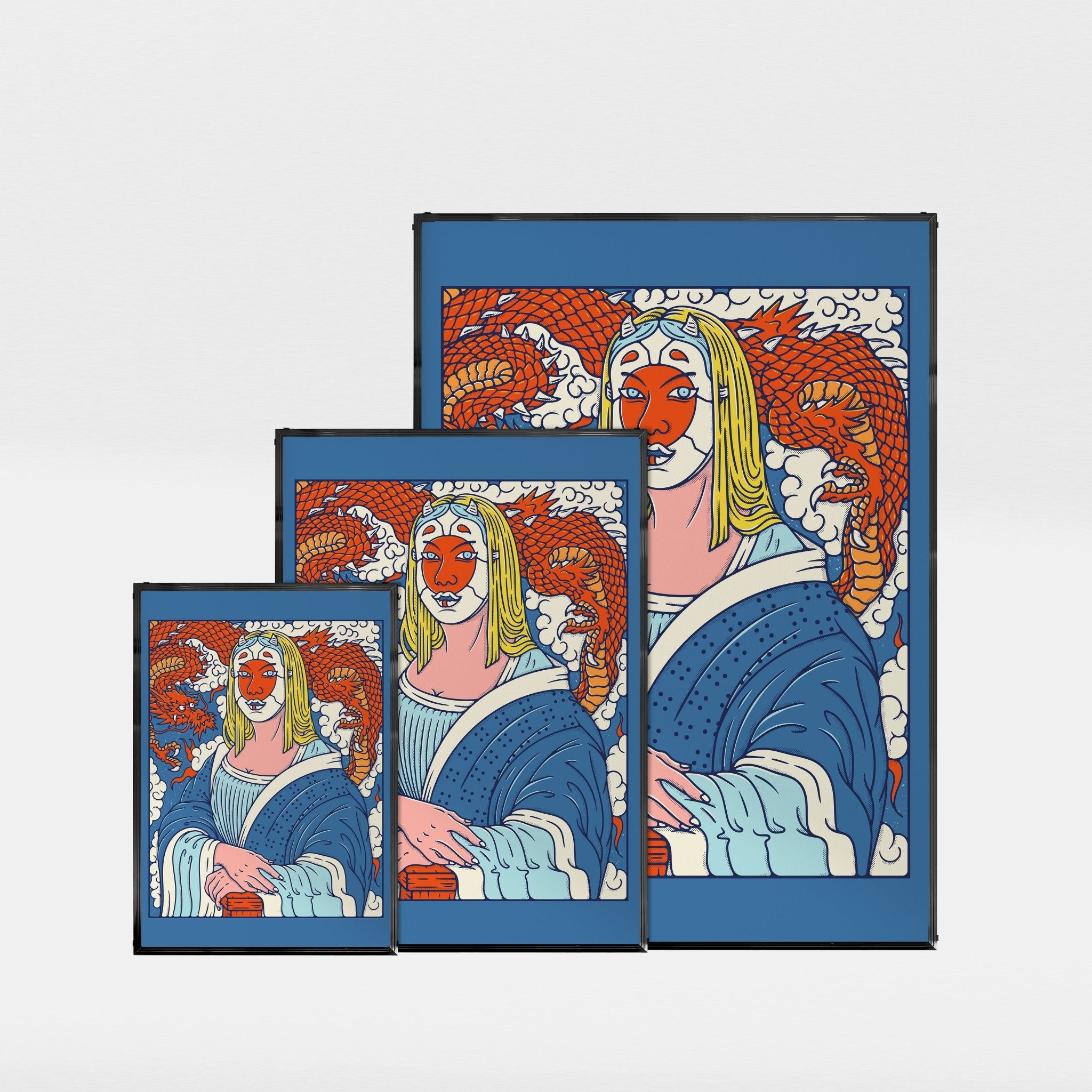 ポップアートイラストポスター「笑顔の女性」 – Ink Jp