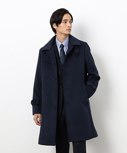 ハイブリッド ウールビーバー ステンカラーコート（4720WM08