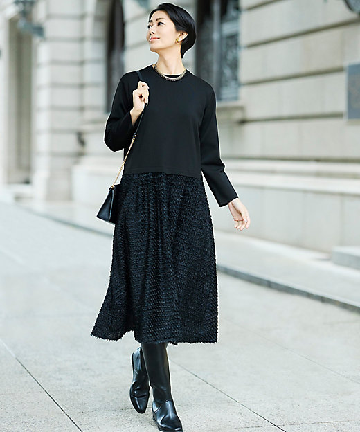 カタログ掲載】ジャカードコンビ ワンピース（OPWRLS0059