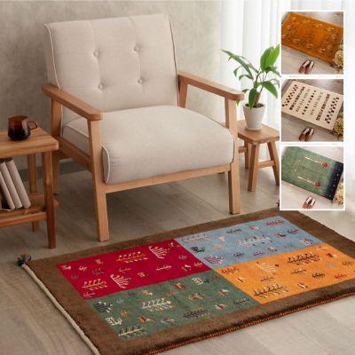 ☆ペルシャ絨毯 手織りギャッベ 玄関マットLサイズ 3 | 三越伊勢丹