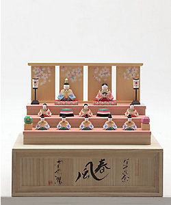 送料無料】奈良一刀彫 神泉作 立雛 7号（三越） | 神泉/シンセン