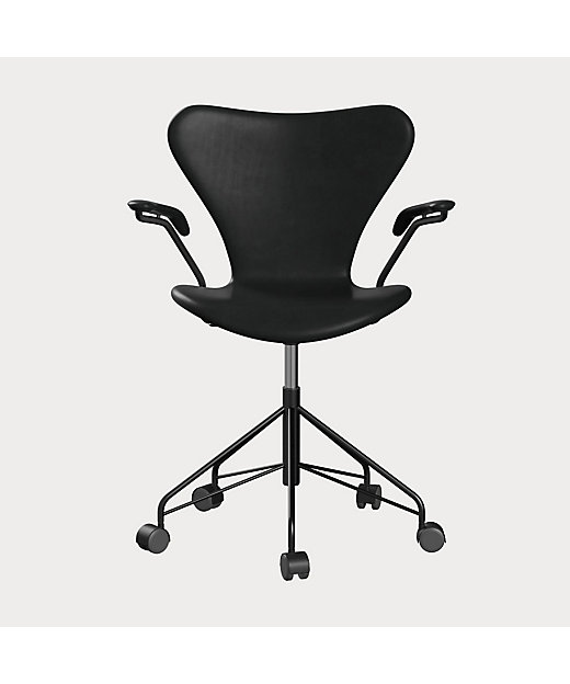 受注商品】セブンチェア フルパディング グレースレザー ブラック