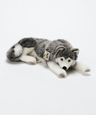 受注商品】ぬいぐるみ・シベリアンハスキー（伏せ） | KOESEN