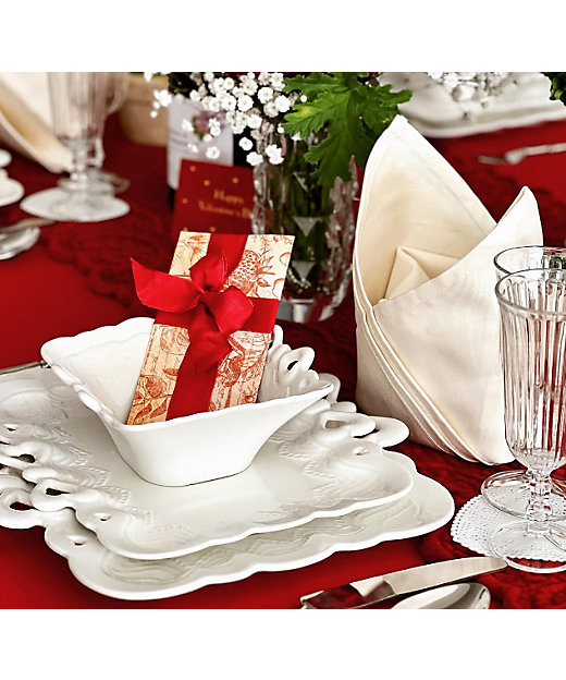 ☆トレイ型プレート（ラージ） Fiocchi（2枚セット） | Blanc