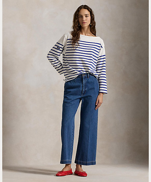 ワイドレッグ クロップド ジーンズ WMPODNMNA820024