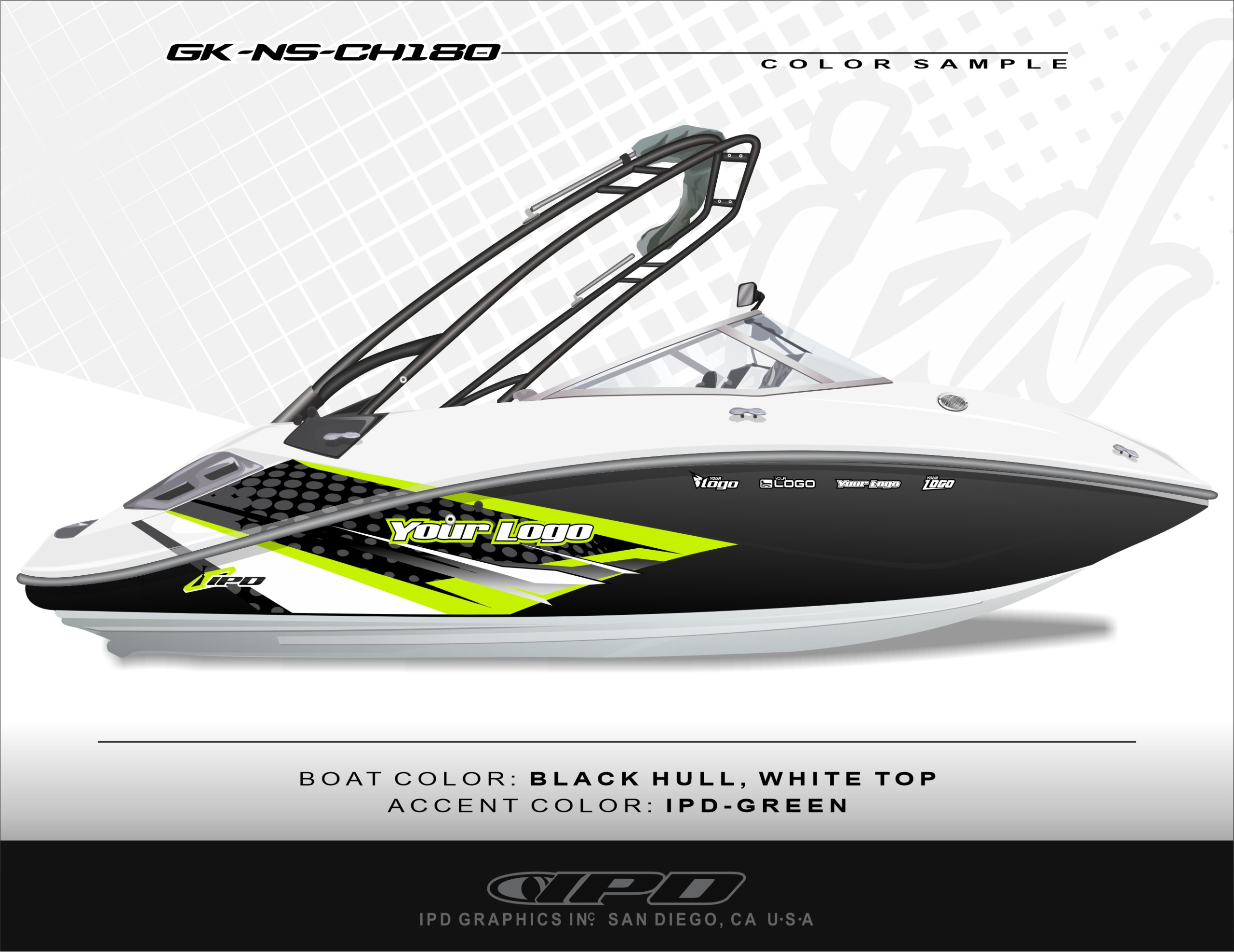 Sea-Doo Challenger 180 Graphics Kit (NS Design) - IPD Boat Graphics