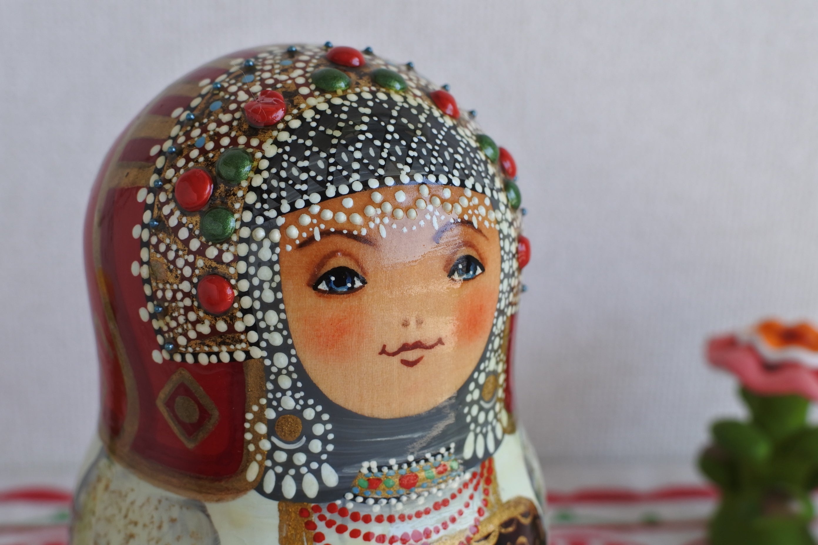 マトリョーシカ ロシア民芸品 作家もの ワーリャ・ダロフェエワ ロシア