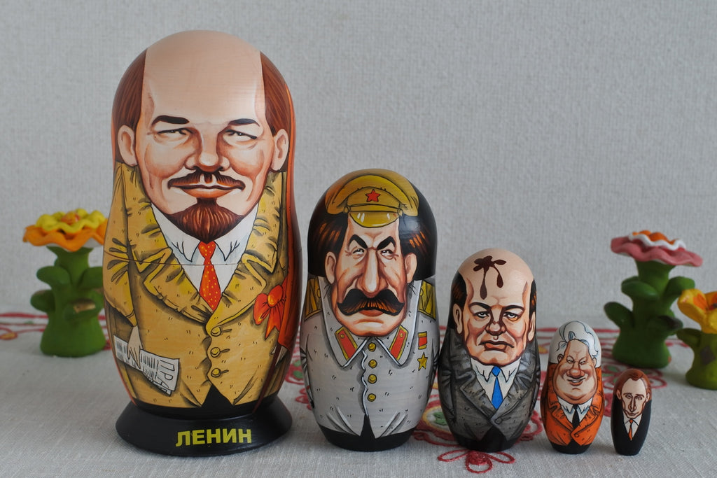 ロシア歴代大統領マトリョーシカ ソ連書記長 5ピース レーニン