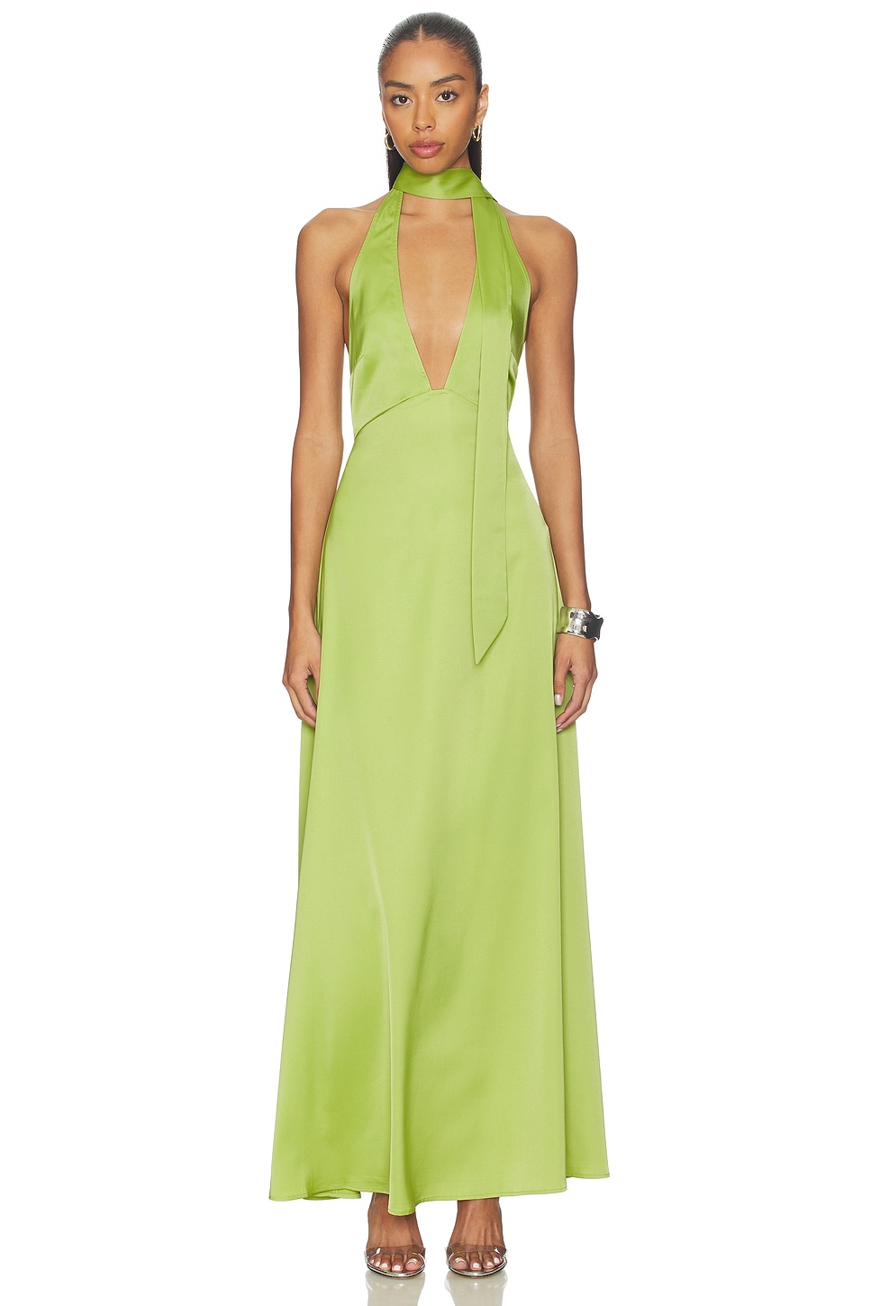 MORE TO COME Dolana Maxi Dress in Chartreuse | REVOLVE