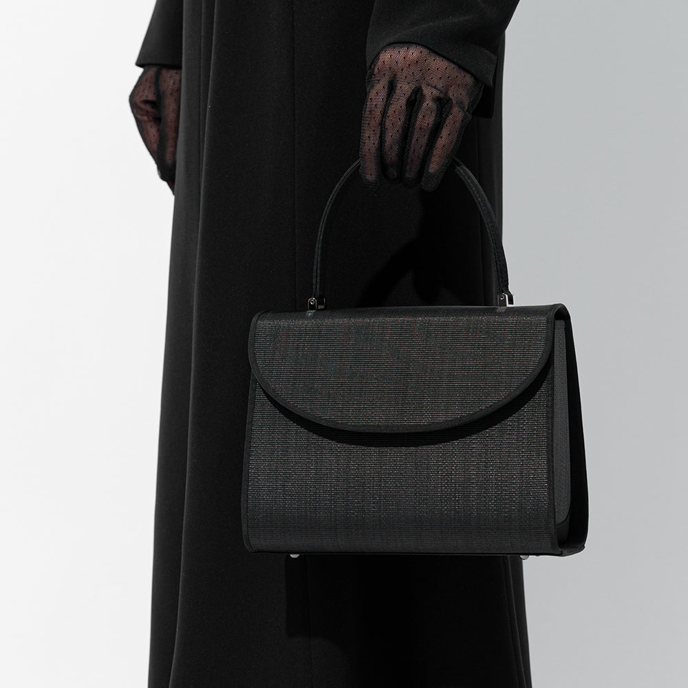 ホースヘアフォーマルバッグ<慶弔兼用ゴールド金具付き/手管台形